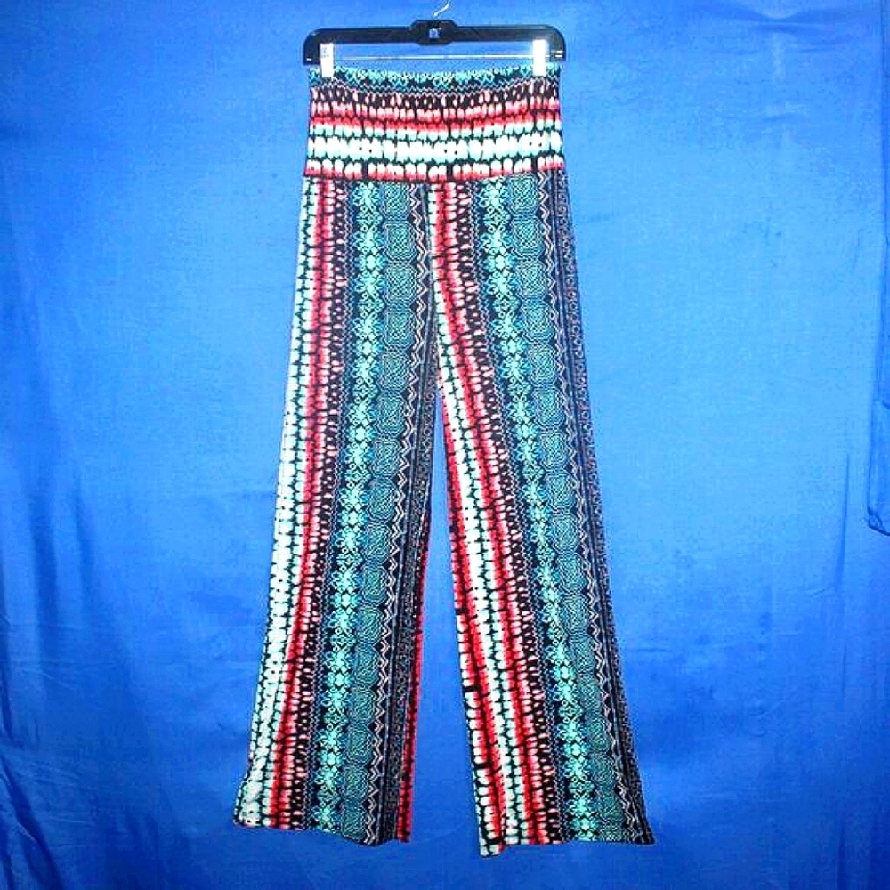 Say What? Aztec Print Palazzo Pants S